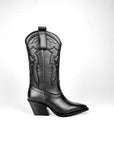 Texano con ricami in pelle e camoscio - Irene Mersia New