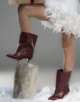 Stivaletto in pelle bordeaux - MRS LOW New