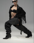 Stivale alto ai fianchi black jeans - MRS-ALA PRE ORDER