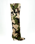 Stivale alto al ginocchio con tacco camouflage - Mersia Evolution PRE ORDER