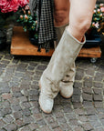 Stivale con piegone in pelle e camoscio - Marchal New SS25