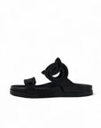 Ciabatta con doppie fasce geometriche in pelle - Grove SS25
