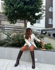 Stivale con spacchetto laterale in pelle testa di moro - Sophie PRE ORDER