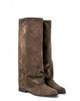 Stivale con piegone in camoscio - Marchal New