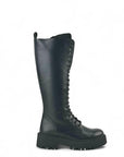 High amphibian boot with leather and suede laces - Selena