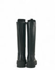 High amphibian boot with leather and suede laces - Selena