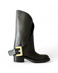 Boot with folded leather belt - Zuleika
