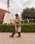 Stivale alto con punta quadrata in camoscio e pelle - Noa