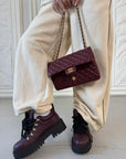 Sneakers in pelle bordeaux con lacci - Mexico