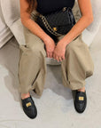 Black leather loafer - Carys