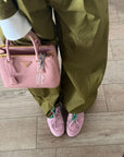 Mocassino con frange in camoscio rosa - Velvet