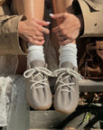 Sneakers in pelle beige - Mike