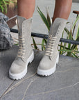 Anfibio in camoscio beige - Ambra