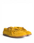 Yellow suede fringed loafer - Velvet
