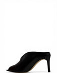 Sandalo spuntato con tacco pelle nero - Roselyn