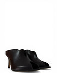 Sandalo spuntato con tacco pelle nero - Roselyn