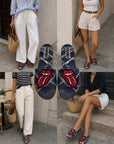 Ciabatta con decori jeans - Priscilla