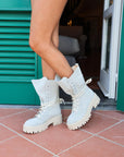 Amphibian with beige suede pocket - Maya
