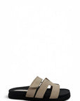 Ciabatta con strappo in pelle e camoscio - Kathleen