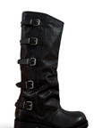 Chaussure montante à boucles en cuir noir - Prince