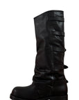 Chaussure montante à boucles en cuir noir - Prince