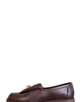 Mocassino con dettaglio oro in pelle marrone - Audrey PRE ORDER