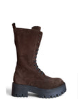 Chaussure montante en daim marron foncé - Ambra