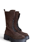 Chaussure montante en daim marron foncé - Ambra