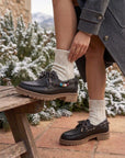 Mocassino in pelle nero - Ally