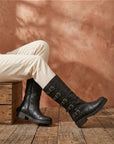 Anfibio con fibbie in pelle nero - Prince