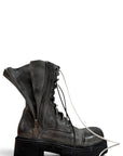 Bottines à double lacet en cuir noir - Royce