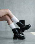 Anfibio con fibbie in pelle nero - Adele