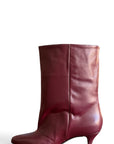 Bottine en cuir bordeaux - MRS LOW New