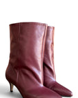 Bottine en cuir bordeaux - MRS LOW New