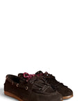 Mocassino con frange in camoscio testa di moro - Velvet