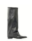 Stivale a punta con piegone in pelle - Amira PRE ORDER