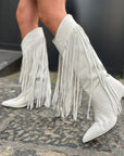 Stivale con tacchetto e frange - Serena