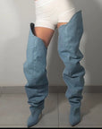 Bottes cuissardes en jean - MRS-ALA Nouvelle PE25