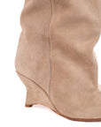 Stivale spuntato in camoscio taupe - MRS SMALL WEDGE New