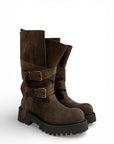 Amphibious with leather and suede straps - Kessy