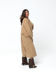 Tronchetto con cinturone in pelle marrone - Penelope