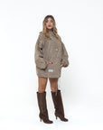 Stivale con punta quadrata in camoscio marrone - MRS SMALL SQUARE