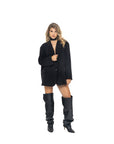 Stivale alto al ginocchio con tacco in pelle nero - Mersia Evolution SS25