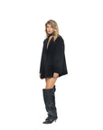 Stivale alto al ginocchio con tacco in pelle nero - Mersia Evolution SS25