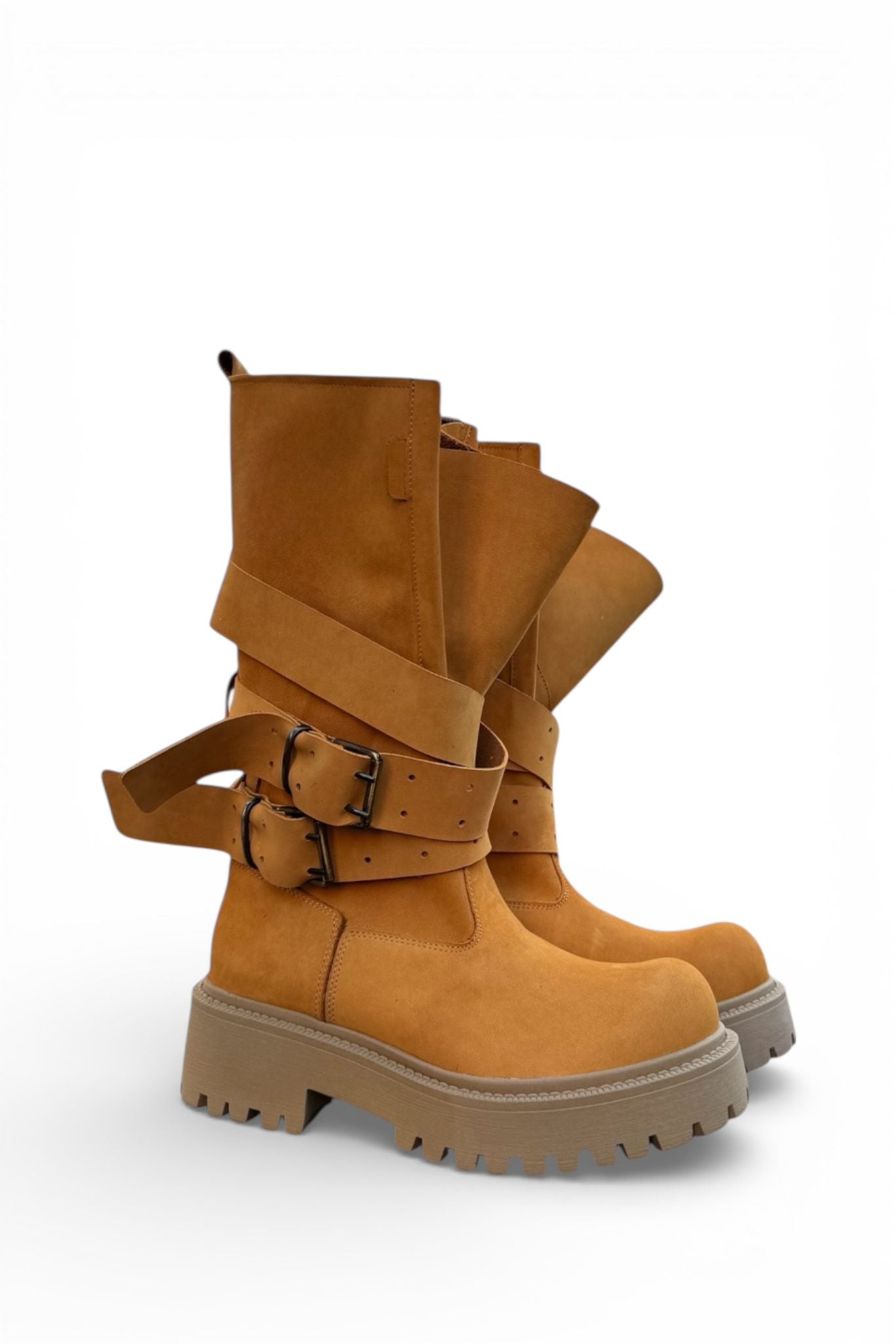 Amphibious with leather and suede straps - Kessy