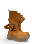 Amphibious with leather and suede straps - Kessy