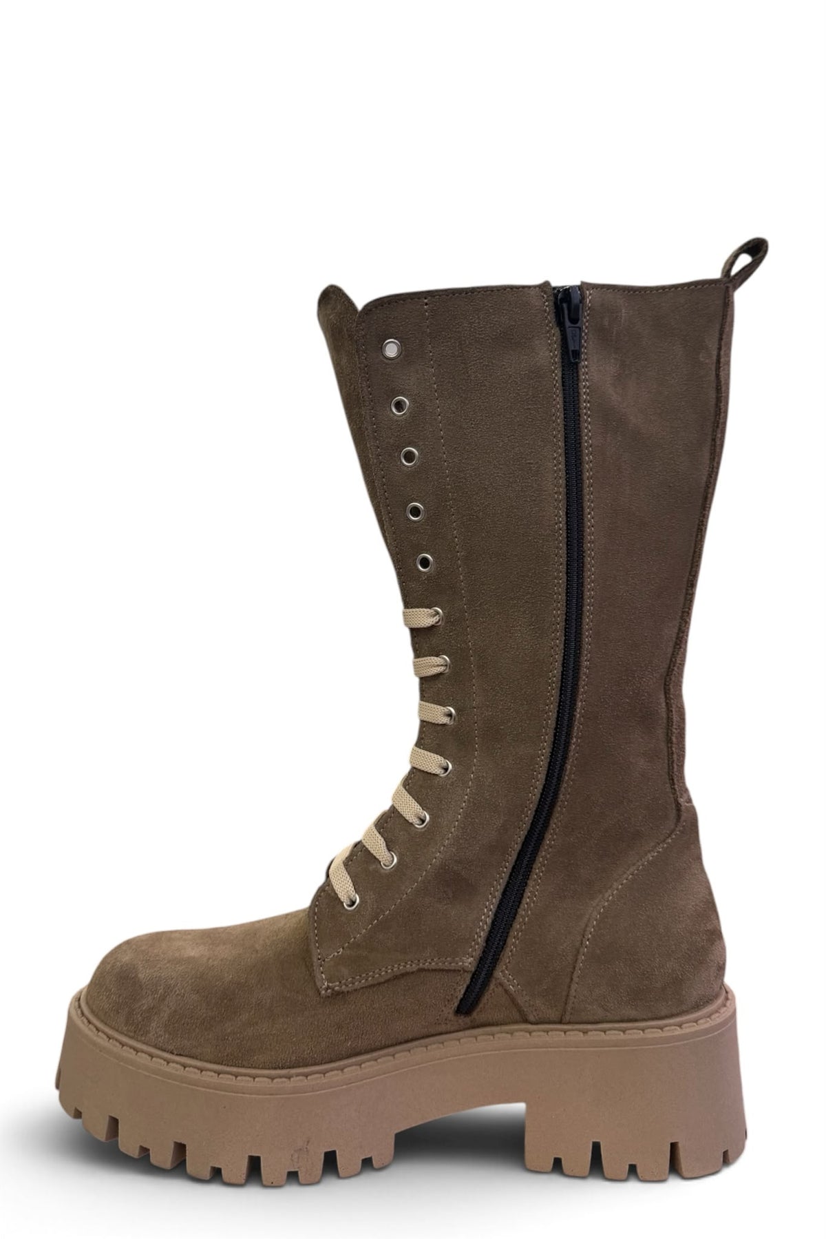 Bottine en daim cuir - Ambre