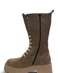 Bottine en daim cuir - Ambre
