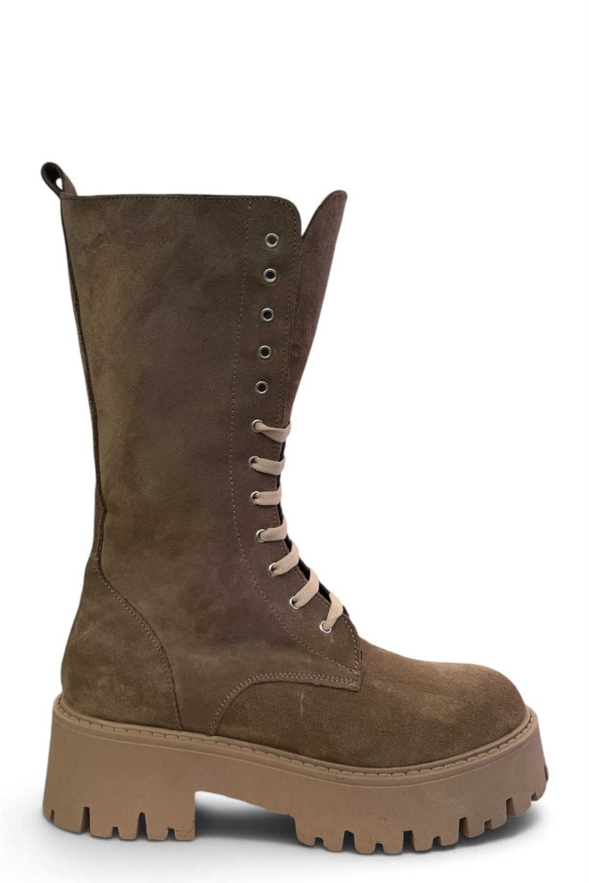 Bottine en daim cuir - Ambre