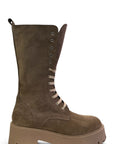Bottine en daim cuir - Ambre